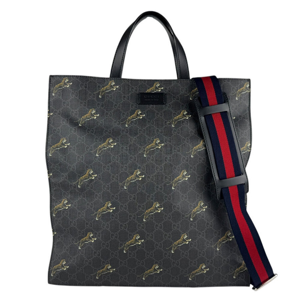 Gucci 2way Shoulder Bag GG Supreme Canvas Black